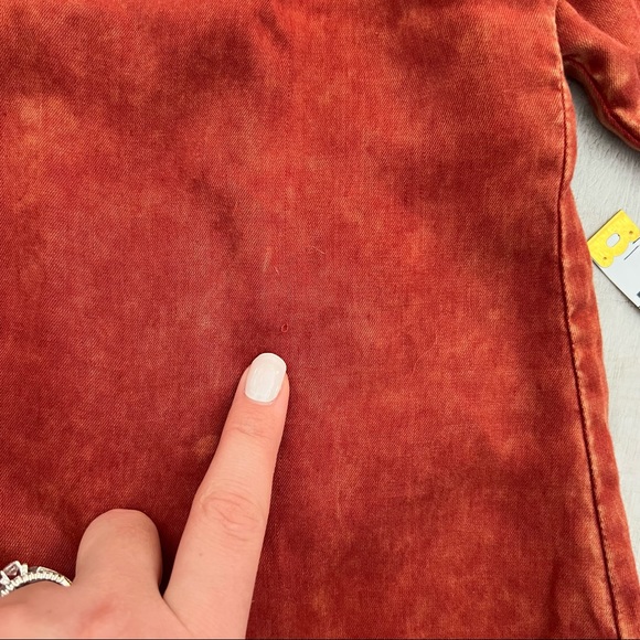 Soft Surroundings orange rust button up Heavenly Soft brick red dyed - Picture 14 of 14